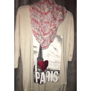 I love Paris Shirt and Scarf